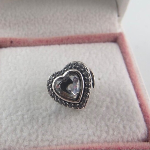 Pandora Heart Charm Love Charm Sparkling Love Charm S925 Ale (L9) - Picture 2 of 4